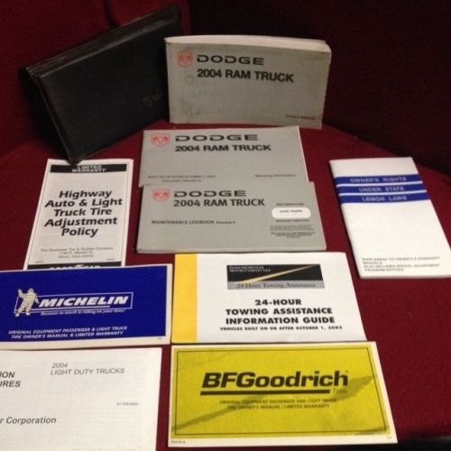 2004 dodge ram 1500 owners manual with service and warranty books and case