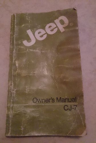 Original factory 1985 jeep cj-7 owners manual amc