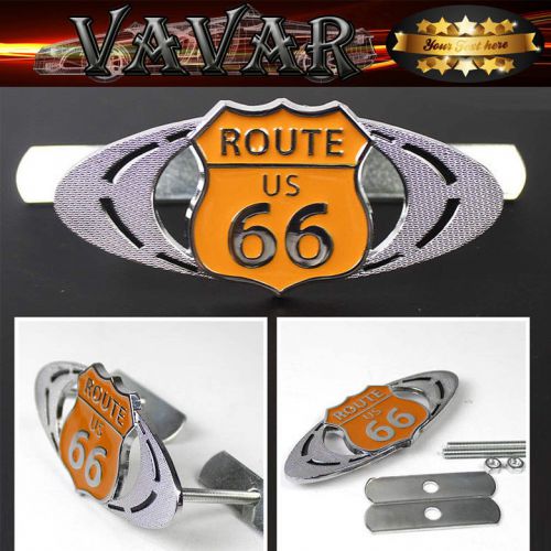 3d metal usa 66 route logo racing front hood grille grill badge emblem