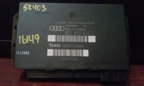 Audi audi a4 chassis brain box theft-locking; model vin e (8th digit), (comfor