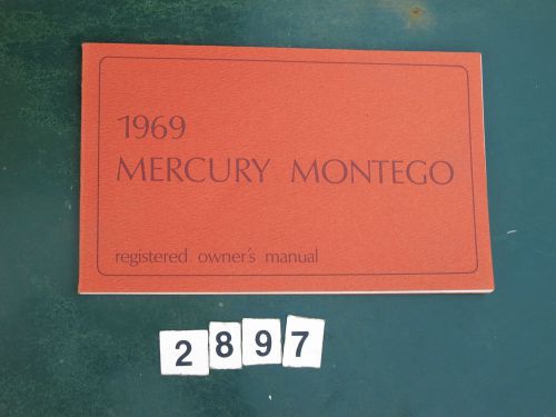 1969 mercury montego oem original vintage registered owner&#039;s manual owner