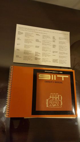1970 porsche 911t - owners manual - usa edition - original print and mint