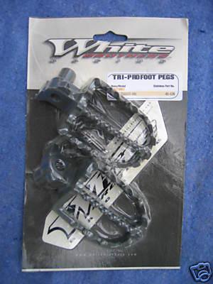 White brothers stainless footpegs suzuki rm125 rm250
