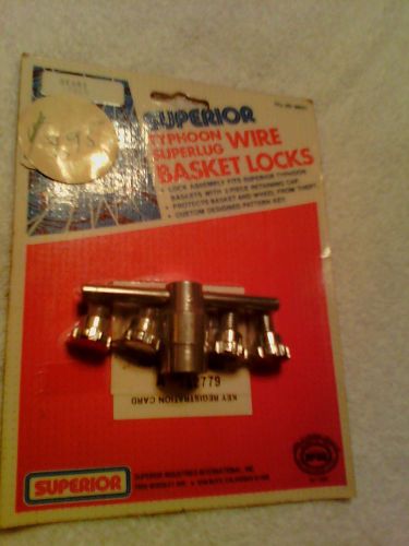 Vintage superior,typhoon superlug wire basket locks, no. 30-9931