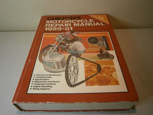 Chiltons motorcycle repair manual 1959-81 hardcover book honda suzuki harley etc