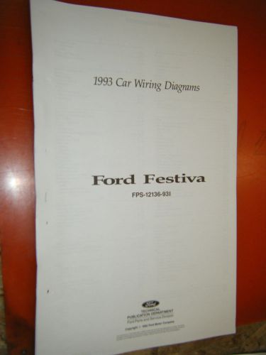 1993 ford festiva factory wiring diagrams sheets service