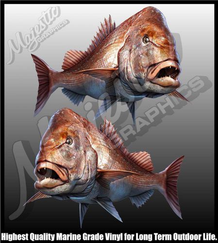 Snapper - mirrored pair - 330mm x 240mm - boat decals