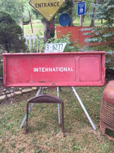 Rare vintage embossed steel international harvester tailgate