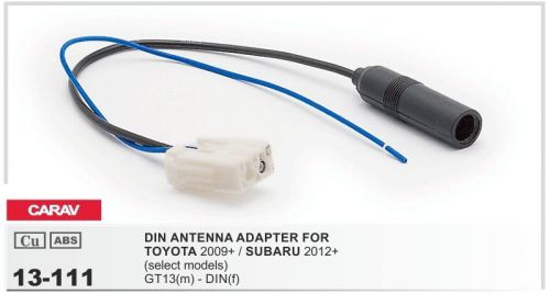 Carav 13-111 antenna adapter toyota 09+ / subaru 12+ gt13(male) -&gt; din(female)