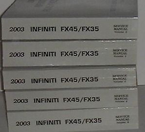 2003 infiniti fx45 fx35 fx 35 fx 45 service repair shop workshop manual set oem