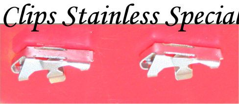 Corvette  1956 1957 1958 1959  1960 1961 1962 long side stainless clips by cowl
