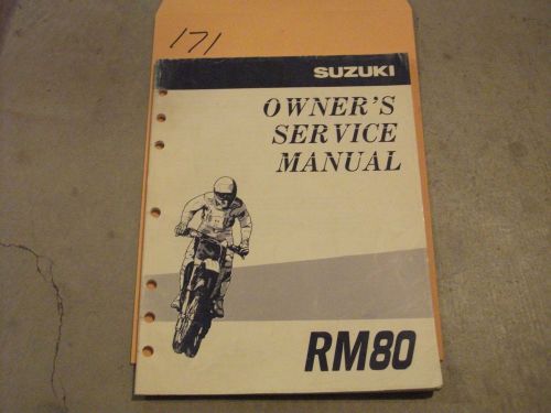 1998 suzuki rm80 dirt bike owner&#039;s service manual part #: 99011-02b73-03a