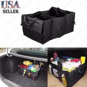 Multi-purpose cargo trunk organizer storage car console collapsible storage box