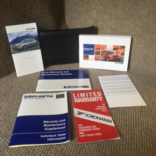 2005 subaru forester owners manual with service/warranty guides and case