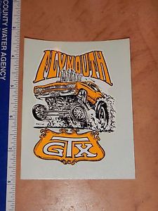 1960&#039;s rat fink ed roth  water slide decal plymouth, gtx  nos