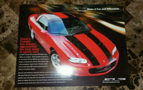 Original 2002 gm slp rs chevrolet camaro brochure