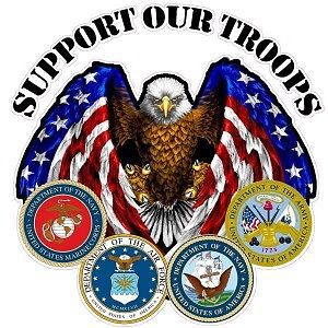 Support our troops  decal