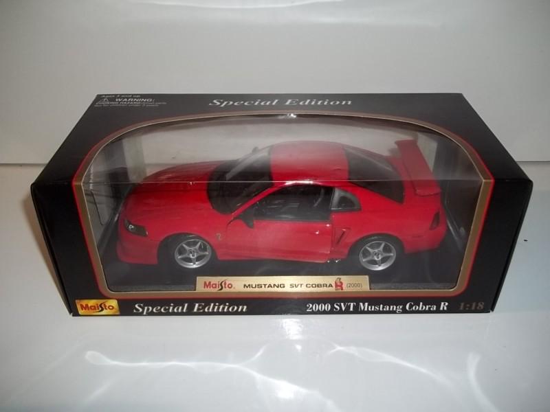 2000 svt mustang cobra r diecast new in box 1:18 scale red opening hood doors