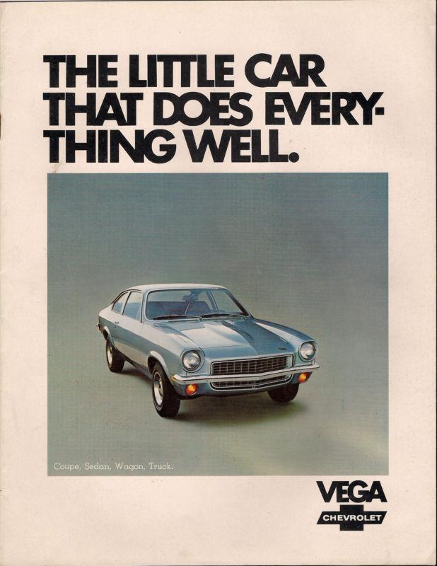 1972 chevrolet  vega sales brochure mint original 