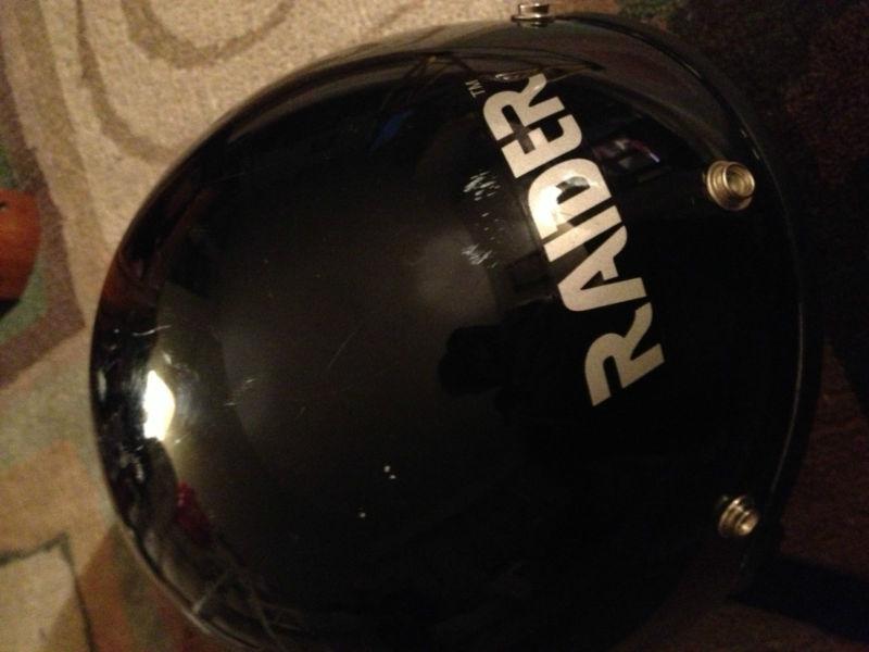 Raider motorcycle helmet open-face - black - s