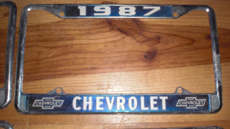 1987 chevy car truck chrome license plate frame