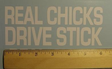 Real chicks drive stick vw jdm vinyl decal sticker euro jetti gti mk3 mk4 mk5