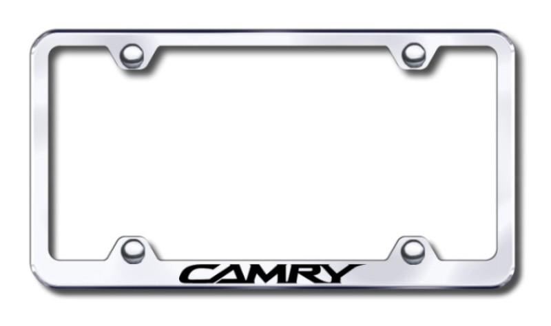 Toyota camry wide body  engraved chrome license plate frame -metal made in usa