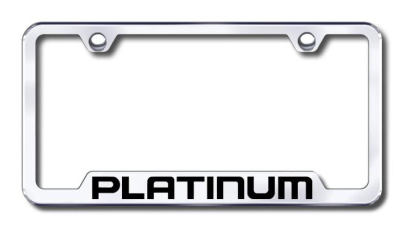 Ford platinum  engraved chrome cut-out license plate frame made in usa genuine
