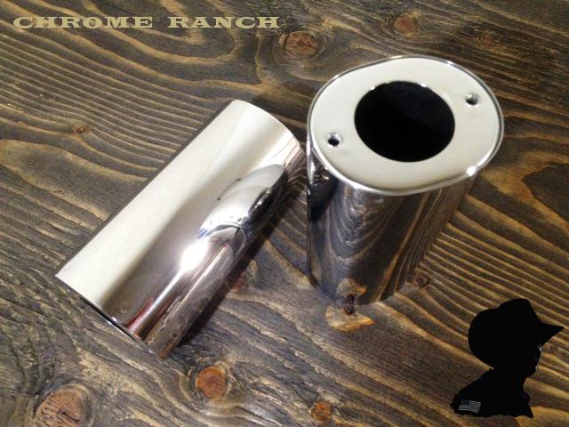 Chrome fork tube covers cowbells cans for harley 41mm