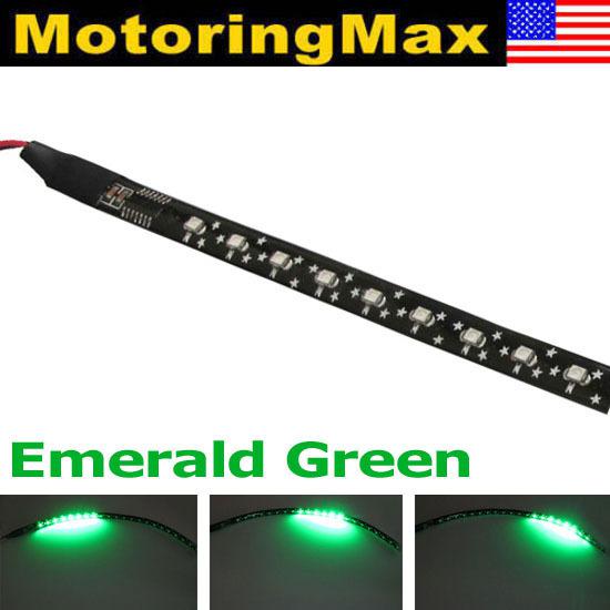 Emerald green 12" 22-smd led scanner knight rider lighting strip of car interior