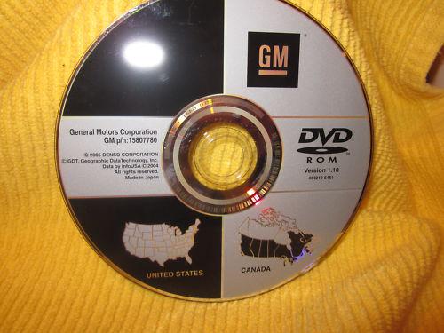 Gm navigation map disc dvd 15807780