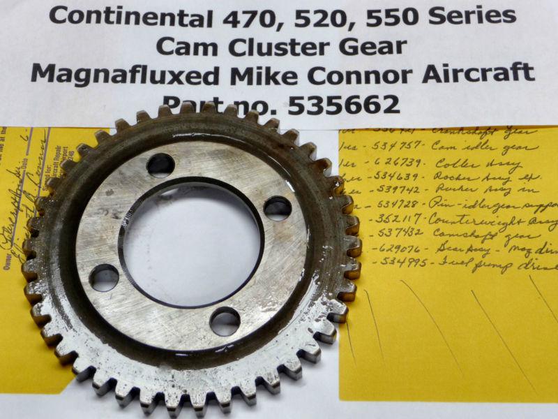 Magnafluxed 535662 camshaft cluster gear continental 470 520 550 series engine