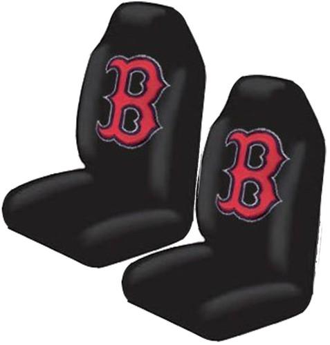 Front car truck suv bucket seat covers - mlb - boston red sox - pair
