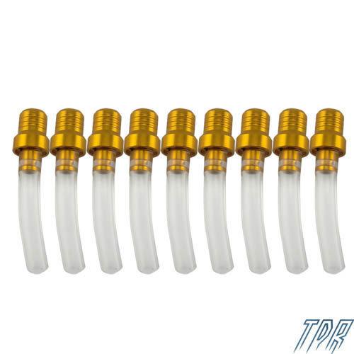 9pcs golden gas fuel tank cap crystal tube valve vent xr rm 125 250 dirt bike