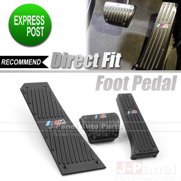 Direct fit black aluminium foot pedal set for all bmw 5 series f10 automatic car