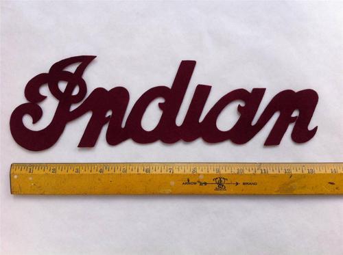 * indian motorcycle felt sew-on patch of logo, 13"