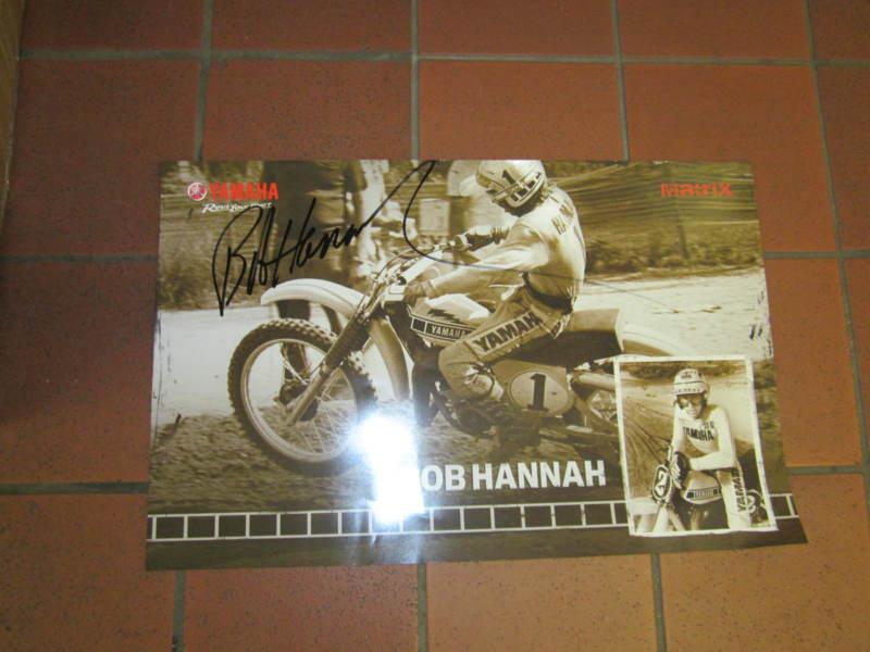 Autographed "hurricane" bob hanna poster new no bends, folds 24"x12" 