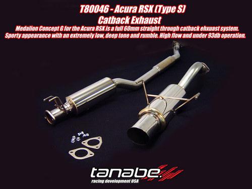 Tanabe concept g catback exhaust for 02-05 rsx type s t80046