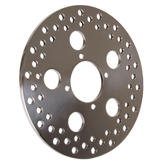 New replacement brake rotor for spindle mount front wheels, polished stainless