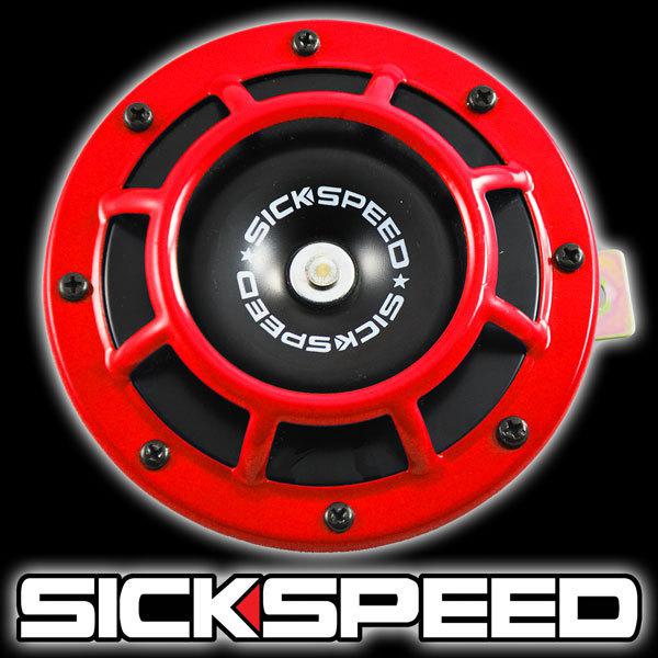 Red super loud compact electric blast tone horn for motorcycle chopper 12v a