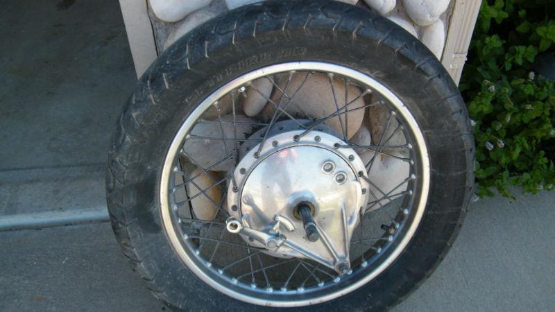 Kawasaki z1 h2 rear wheel assembly very good condition  w/brake & drive hubs