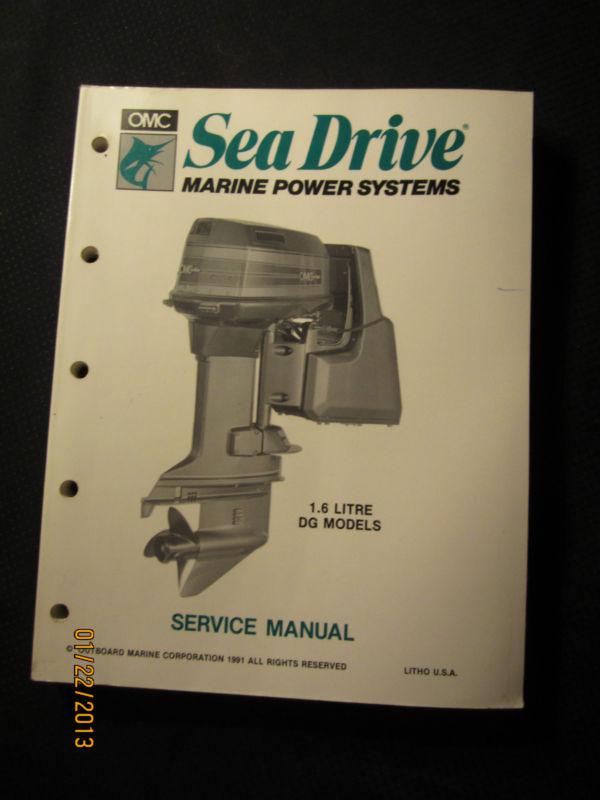 1991 omc sea drive service repair shop manual 1.6 dg models 91 