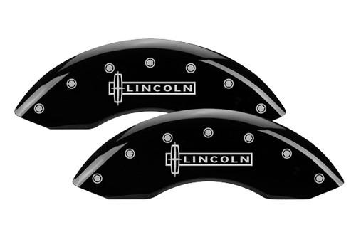 Mgp 10072-s-lcn-bk lincoln caliper covers full set silver engraved lincoln logo