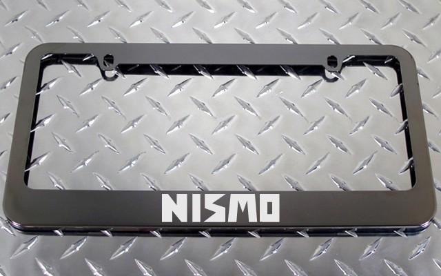 1 brand new nissan nismo gunmetal license plate frame +screw caps