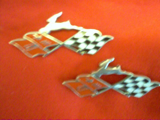 1960 chevy chevrolet impala side emblem flags trim  redone as nice as pic. shows