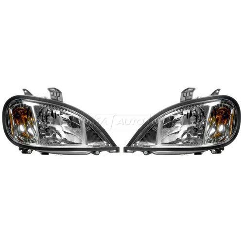 Headlights headlamps left & right pair set for 04-12 freightliner columbia