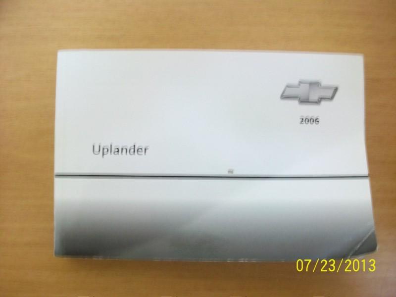 2006 chevy uplander  owners manual 