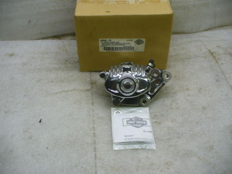 Harley 04-07 xl  right front chrome brake caliper for dual disc systems,44546-04