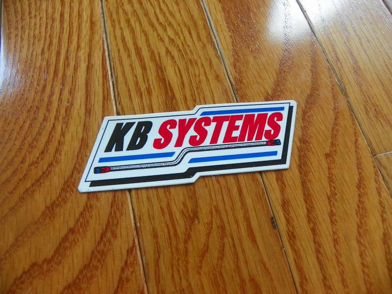 Kb systems vintage sticker decal 