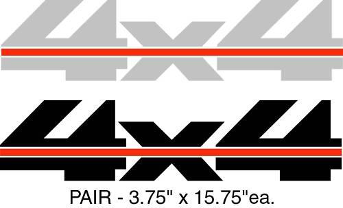 Chevy 4x4 decals,dodge,toyota,ford truck-pair (x3)
